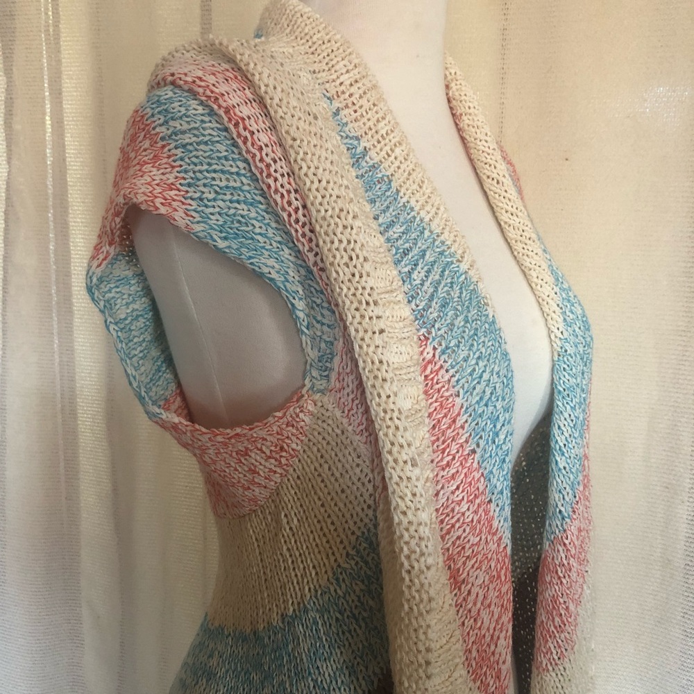 Cabi SMALL multicolored cardigan sweater vest